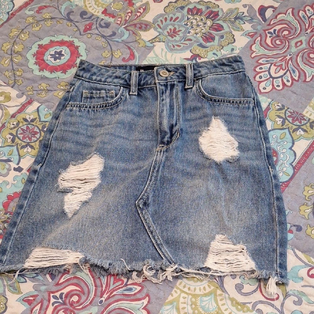 🔥🔥CLEARANCE ITEM🔥🔥 Hollister Blue A-Line Mini Skirt Casual. Size 00 Waist 23